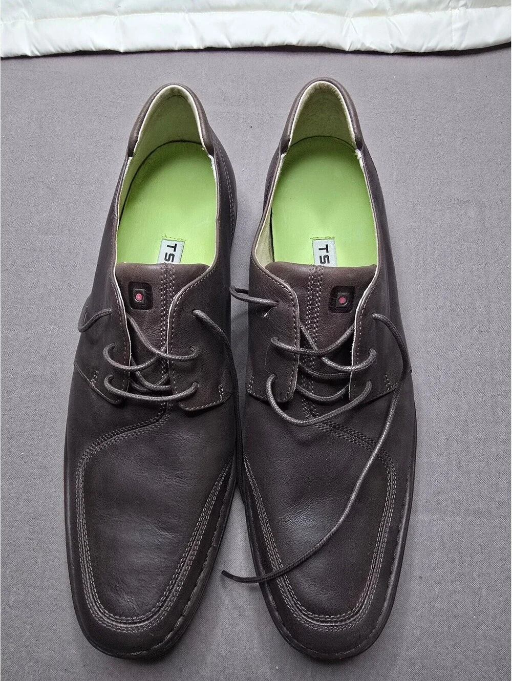 TSUBO Men's Brown Leather Lace Up Oxford Shoes Size 11.5 EU 44.5 Comfort